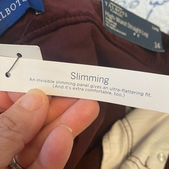 Talbots Limited Edition Flawless Straight Leg Corduroy Pants in Size 14L NWT - Picture 8 of 11